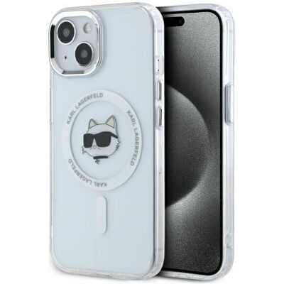 Karl Lagerfeld IML Choupette Head Metal Frame MagSafe Hülle - iPhone 15 Karl Lagerfeld IML Choupette Head Metal Frame MagSafe Hülle - iPhone 15