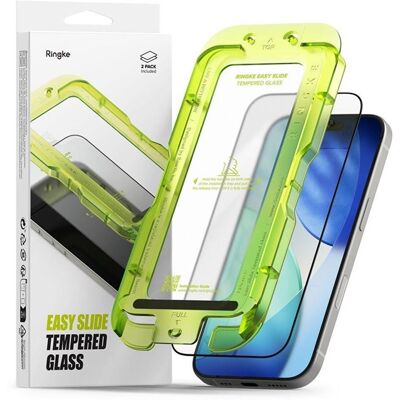 Ringke Easy Slide 2-pack Tempered Glass for iPhone 17 - Black Ringke Easy Slide 2-pack Tempered Glass for iPhone 17 - Black