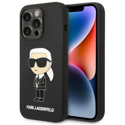Karl Lagerfeld iPhone 14 Pro Silikonhülle - Schwarz - Produkttyp Karl Lagerfeld iPhone 14 Pro Silikonhülle - Schwarz - Produkttyp