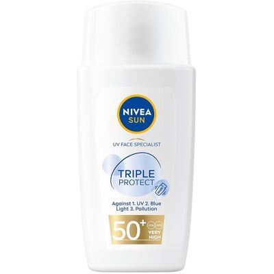 NIVEA SUN SPF50+ Gesichtssonnenschutz - Keine Farbe NIVEA SUN SPF50+ Gesichtssonnenschutz - Keine Farbe
