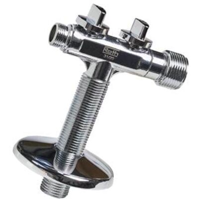 Roth t-valve 1/2" x 3/8" x 3/4" with shut-off Roth t-valve 1/2" x 3/8" x 3/4" with shut-off