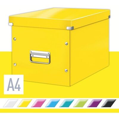 Leitz Click Store WOW Aufbewahrungs- und Transportbox Cube Gro Gelb Leitz Click Store WOW Aufbewahrungs- und Transportbox Cube Gro Gelb