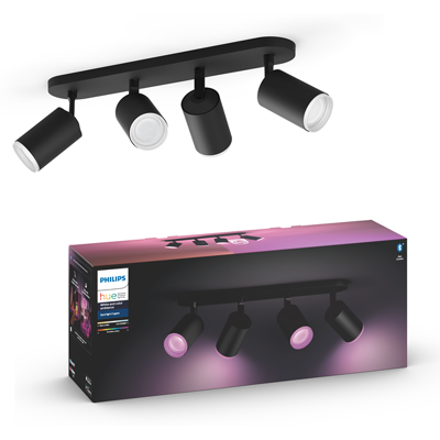 Philips Hue Fugato 4-er Spots 5.7W - schwarz Philips Hue Fugato 4-er Spots 5.7W - schwarz