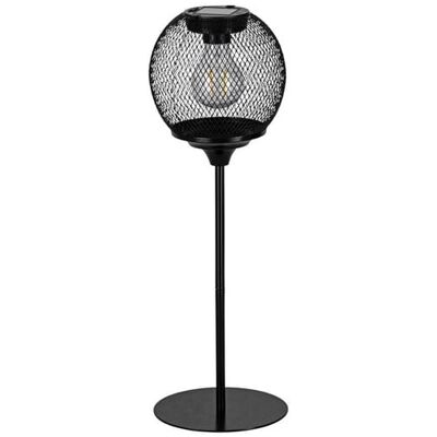EGLO Solarbetriebene schwarze Stahl-Gitter-LED-Tischlampe - Außenleuchte EGLO Solarbetriebene schwarze Stahl-Gitter-LED-Tischlampe - Außenleuchte