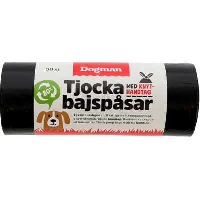 Dogman Robuste Hundekotbeutel mit Griffen - 50 Stück/Rolle Dogman Robuste Hundekotbeutel mit Griffen - 50 Stück/Rolle