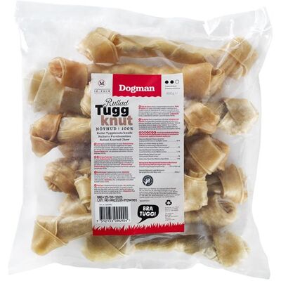 Dogman Kauknochen mit Knoten 10x 20cm 800g Dogman Kauknochen mit Knoten 10x 20cm 800g