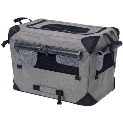 Dogman Milou Canvas Crate Grey Medium 60x42x42cm Dogman Milou Canvas Crate Grey Medium 60x42x42cm