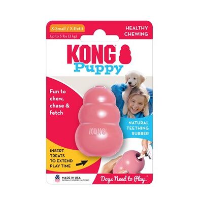 KONG Welpen Spielzeug - Natürlicher Gummi - Apportieren & Kauen - Klein KONG Welpen Spielzeug - Natürlicher Gummi - Apportieren & Kauen - Klein