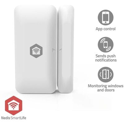 Nedis SmartLife Door Window Sensor Zigbee 30 Battery Android IOS White Nedis SmartLife Door Window Sensor Zigbee 30 Battery Android IOS White