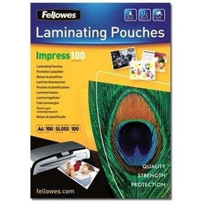 Fellowes A3 glänzende Laminierfolie 100 Mikron - 100er Pack Fellowes A3 glänzende Laminierfolie 100 Mikron - 100er Pack