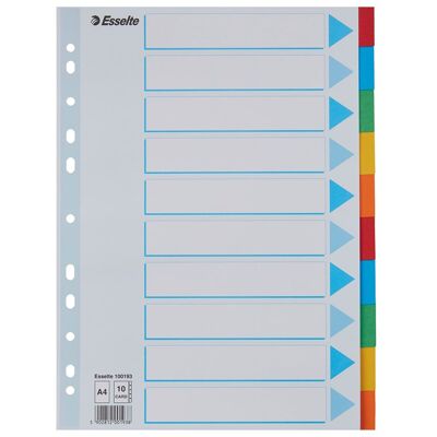 Esselte Register Blanko, Karton Esselte Register Blanko, Karton