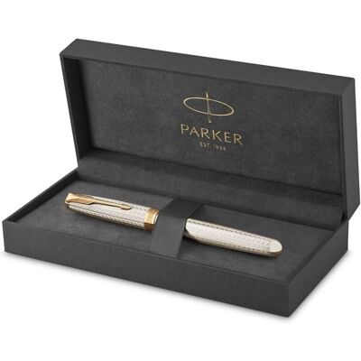 Parker Sonnet Füllfederhalter Silberner Mistral Feine Feder Geschenkpackung Parker Sonnet Füllfederhalter Silberner Mistral Feine Feder Geschenkpackung