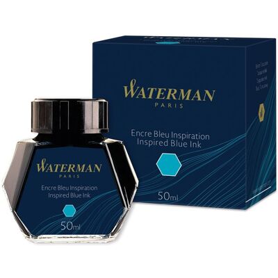 Waterman Füllertinte im Tintenfass Inspired Blue Tintenflacon mit 50 ml Waterman Füllertinte im Tintenfass Inspired Blue Tintenflacon mit 50 ml