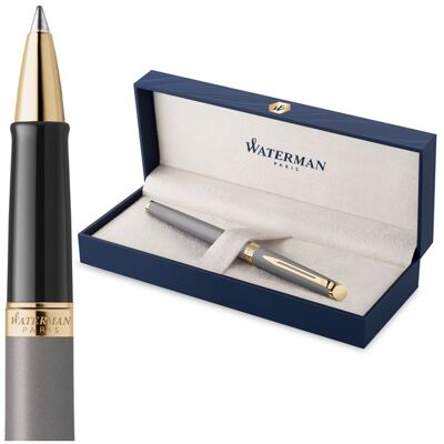 Waterman Hmisphre Rollerball Pen Stone Grey The Understated Edit Collection Fine Point with Black Ink Gift Box Waterman Hmisphre Rollerball Pen Stone Grey The Understated Edit Collection Fine Point with Black Ink Gift Box