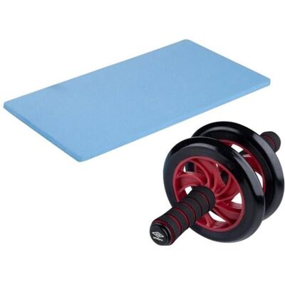 Umbro - Dual-wheel ab roller with mat - Red Umbro - Dual-wheel ab roller with mat - Red