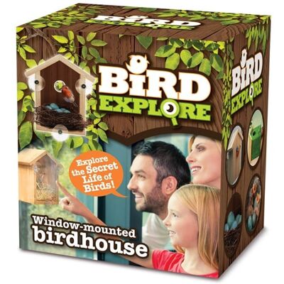 Nature Explore Bird Explore - Holzvogelhaus mit Saugnäpfen Nature Explore Bird Explore - Holzvogelhaus mit Saugnäpfen