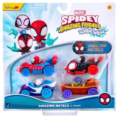 Marvel Spidey and his Amazing Friends Waterwebs Amazing Metals 4-pack Marvel Spidey and his Amazing Friends Waterwebs Amazing Metals 4-pack
