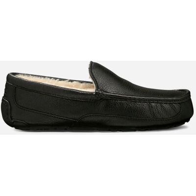 UGG® Ascot Hausschuh für Herren UGG® EU in Black, Größe 40, Leder UGG® Ascot Hausschuh für Herren UGG® EU in Black, Größe 40, Leder