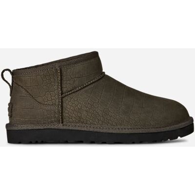 UGG® Classic Ultra Mini Embossed Boot für Herren in Dense Smoke, Größe 40, Nubukleder UGG® Classic Ultra Mini Embossed Boot für Herren in Dense Smoke, Größe 40, Nubukleder