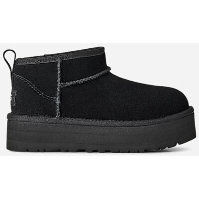 UGG® UGG® Classic Ultra Mini Plateau-Boot für Kinder UGG® EU in Black, Größe 35, Wildleder UGG® UGG® Classic Ultra Mini Plateau-Boot für Kinder UGG® EU in Black, Größe 35, Wildleder