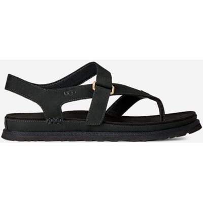 UGG® GoldenGaze Zehentrenner-Sandale für Damen in Black, Größe 38, Leder UGG® GoldenGaze Zehentrenner-Sandale für Damen in Black, Größe 38, Leder