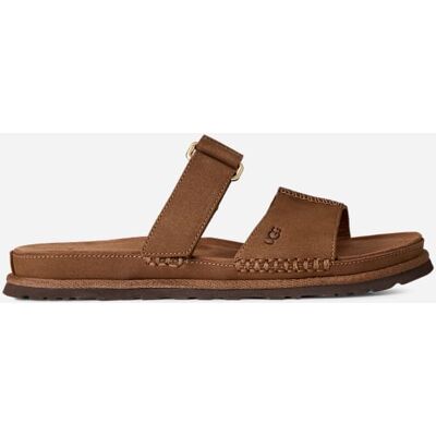UGG® GoldenGaze Slide für Damen in Brown, Größe 40, Leder UGG® GoldenGaze Slide für Damen in Brown, Größe 40, Leder