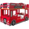 Kasa-store Etagenbettgestell „london bus“ aus rot lackiertem mdf