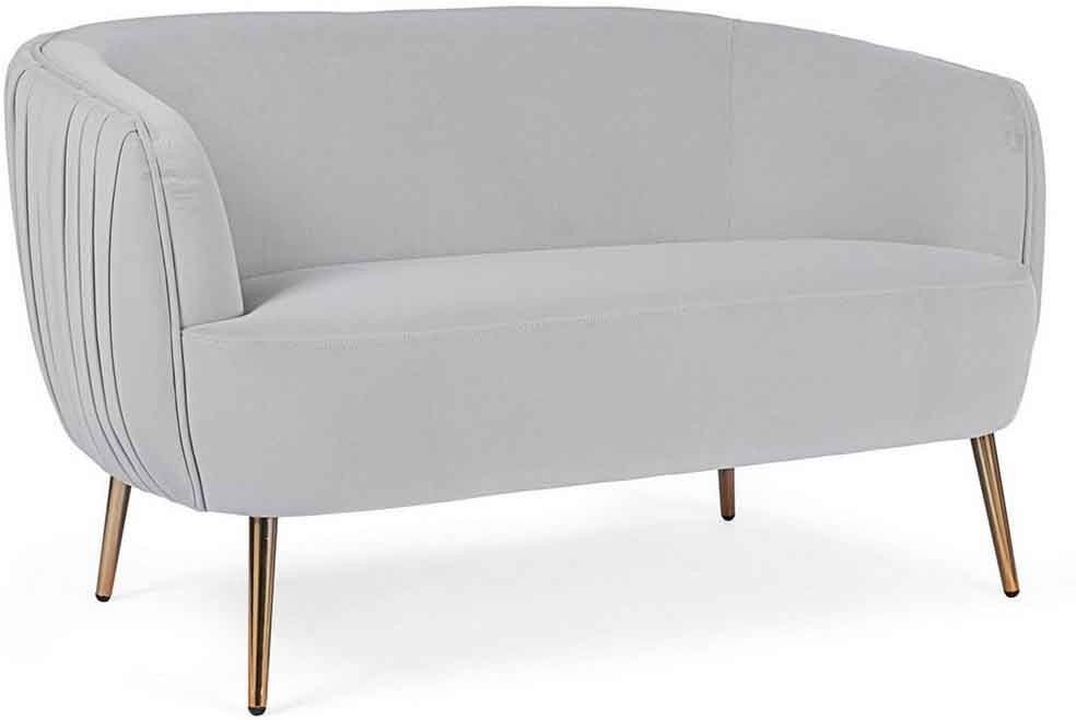 Bizzotto linsay 2-sitzer-sofa mit bezug in samtoptik