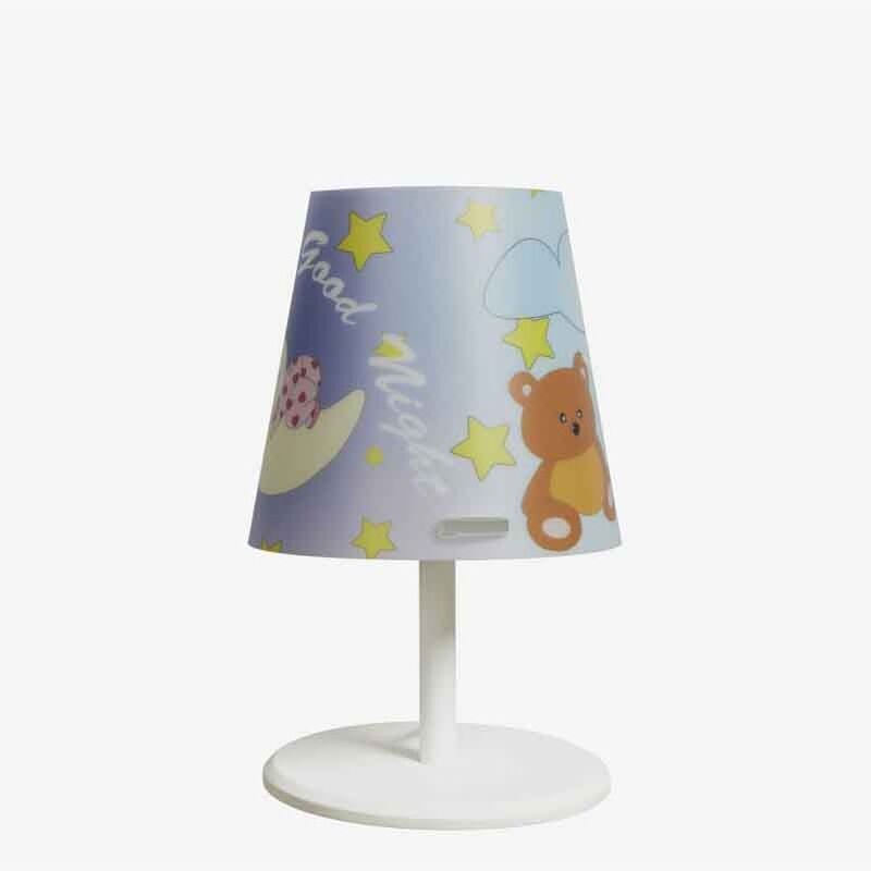 Kasa-store Kone tischlampe mit sandilex-schirm mit teddybär-textur und forex-sockel