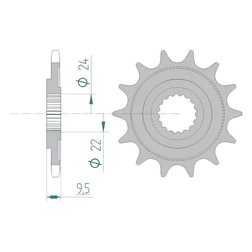 Ritzel Afam selbstreinigend 13 Zähne Honda CR 250 / CRF 450