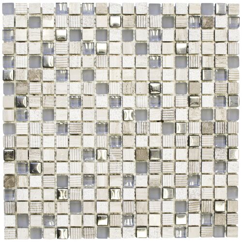 HuH Mosaik Mosaikfliese »HQ«, BxL: 30,5 x 30,5 cm, Wandbelag - grau - grau