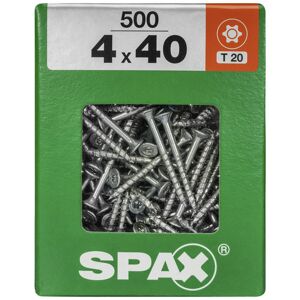 SPAX Universalschraube, 4 mm, Stahl, 500 Stk., TRX 4x40 XXL - silberfarben - silberfarben