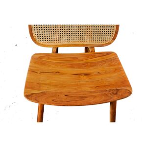 SIT Stuhl »SIT&CHAIRS«, BxHxT: 64 x 86 x 80 cm, Teakholz/rattan - beige - beige
