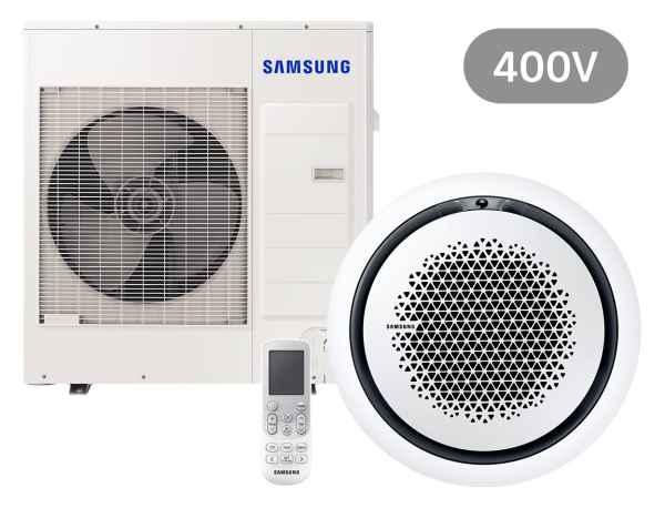 Samsung BAC Deckenkassette Set Kühlen 12.0 kW Heizen 13.0 kW AC120RN4PK IR 400 V rund