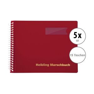 Helbling BMR15 Marschbuch rot 15 Taschen 5x Set