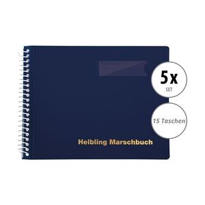 Helbling BMB15 Marschbuch blau 15 Taschen 5x Set