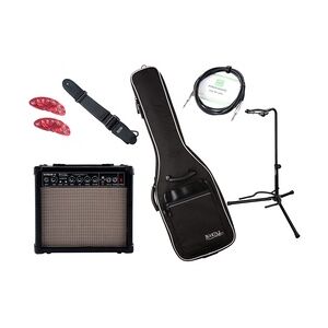 Rocktile E-Gitarren Add On Komplettset Medium inkl. Amp, Tasche, Gurt, Ständer, Kabel und Picks