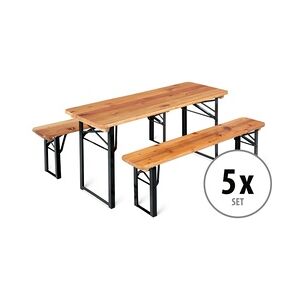 Stagecaptain BBK-110 Hirschgarten Kinder-Festzeltgarnitur 110 cm Natur 5x Set