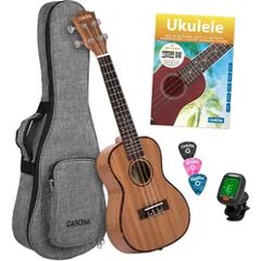 Cascha 2036 Premium Mahagoni Konzert Ukulele Bundle