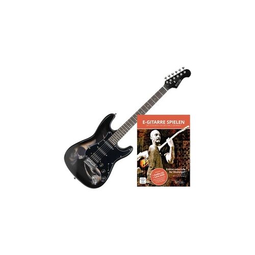 Rocktile Pro ST60-SK E-Gitarre Skull + Gitarren-Schule