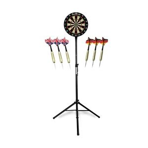 Stagecaptain DBS-1715C BullsEye Champion Dartscheibe + Ständer Set Schwarz