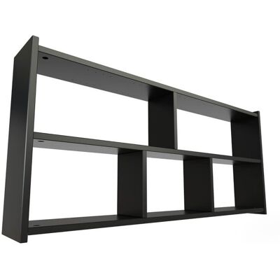 ABC MEUBLES Bett regal Breite 200cm aus Holz für Hochbett - Schwarz ABC MEUBLES Bett regal Breite 200cm aus Holz für Hochbett - Schwarz
