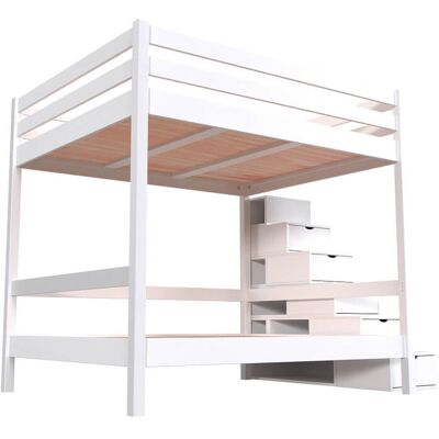 ABC MEUBLES Doppelstockbett Sylvia 160x200 - Weiß ABC MEUBLES Doppelstockbett Sylvia 160x200 - Weiß