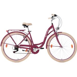 KS CYCLING Damenfahrrad Cityrad 6-Gänge Balloon 28 Zoll - female - pink - 48