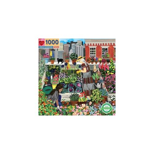 Eeboo Urban Gardening Block-Puzzle 1000 Stück(e) Kunst, Puzzle