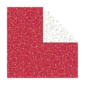 Stewo Geschenkpapier Rolle 50cm 50Meter Ornament Rot/Weiß