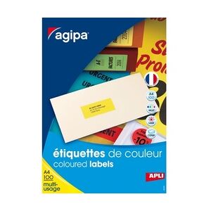 agipa Adress-Etiketten, 210 x 297 mm, gelb