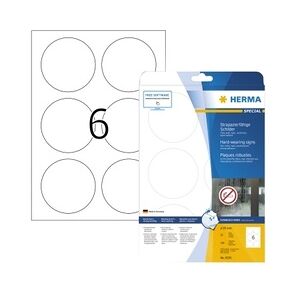 HERMA Schild 8333 stark haftend rund 85mm Folie weiß 150 St./Pack.