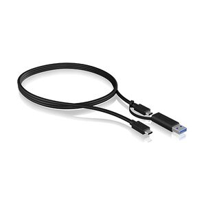 ICY BOX IB-CB031 USB Kabel 1 m USB 3.2 Gen 2 (3.1 Gen 2) USB A/USB C USB C Schwarz