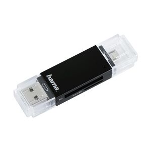 Hama Basic Kartenleser USB 2.0/Micro-USB Schwarz